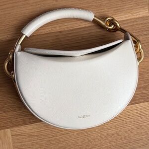 Burberry  Bridle Leather Saddle-Style Clutch in Soap